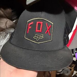 Fox Black Cap with Red Logo